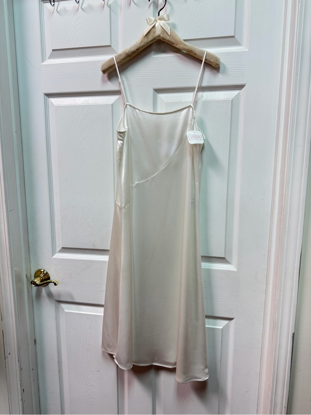 NAP Dress Silk-Look Slip Dress - white - Large
